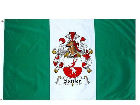 Sattler family crest coat of arms flag