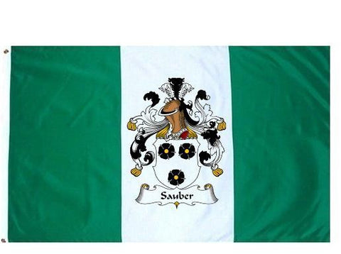 Sauber family crest coat of arms flag