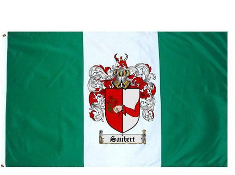Saubert family crest coat of arms flag