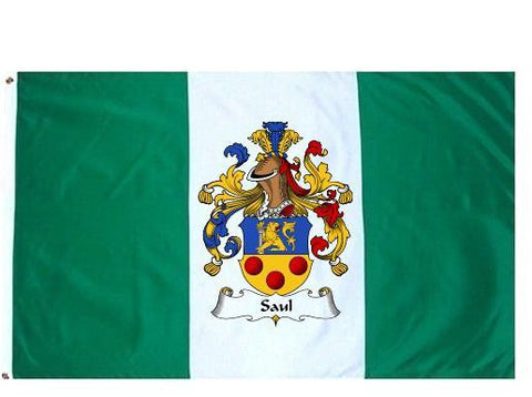 Saul family crest coat of arms flag