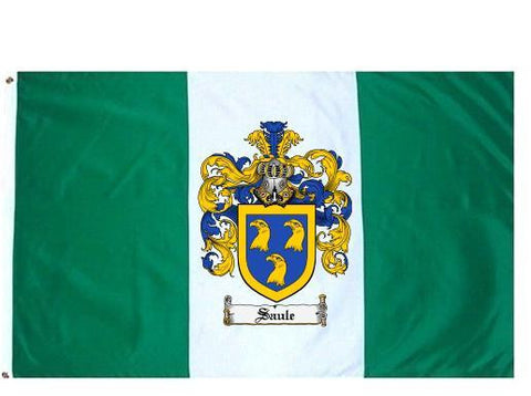 Saule family crest coat of arms flag