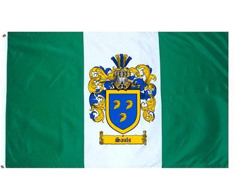 Sauls family crest coat of arms flag