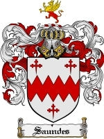 Saundes coat of arms family crest download