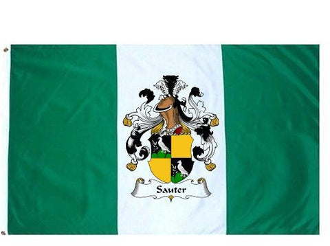 Sauter family crest coat of arms flag