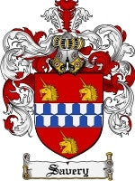 Savery coat of arms family crest download