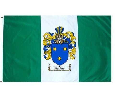 Savino family crest coat of arms flag