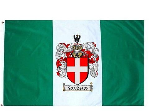 Savona family crest coat of arms flag