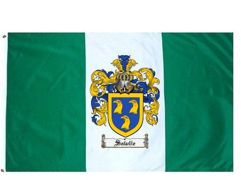 Sawlie family crest coat of arms flag