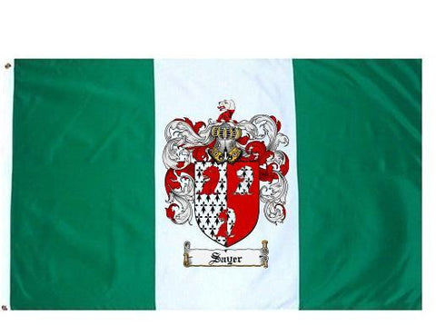 Sayer family crest coat of arms flag