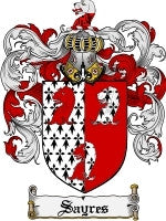 Sayres coat of arms family crest download