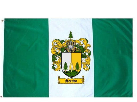Scerbo family crest coat of arms flag