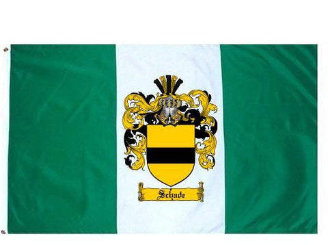 Schade family crest coat of arms flag