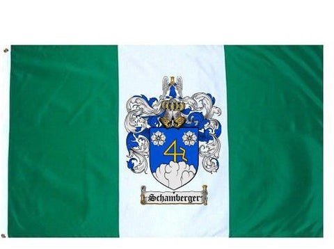 Schamberger family crest coat of arms flag