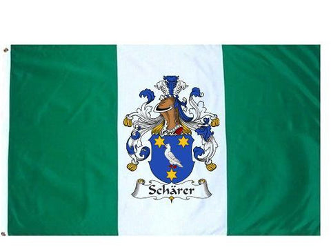Scharer family crest coat of arms flag