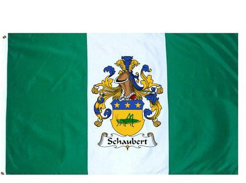 Schaubert family crest coat of arms flag