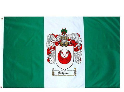 Schaum family crest coat of arms flag