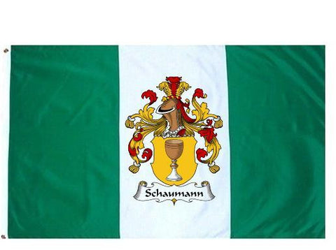 Schaumann family crest coat of arms flag