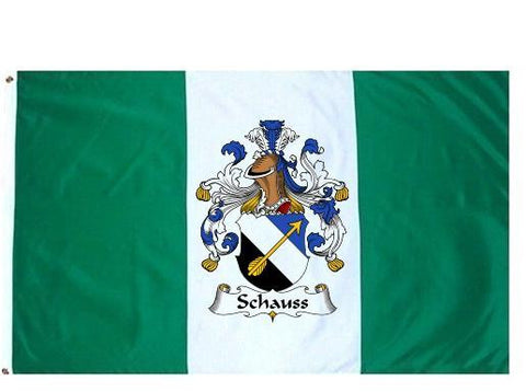Schauss family crest coat of arms flag