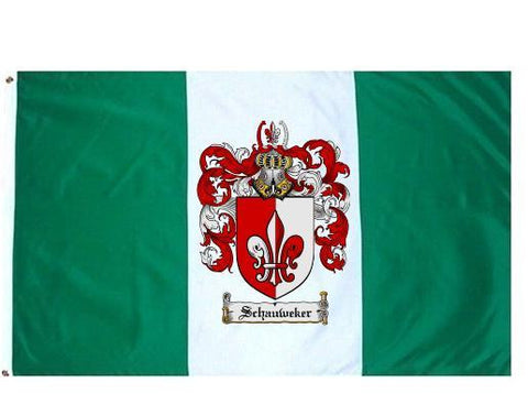 Schauweker family crest coat of arms flag