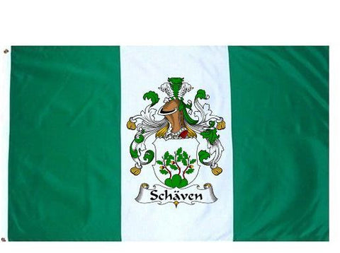 Schaven family crest coat of arms flag