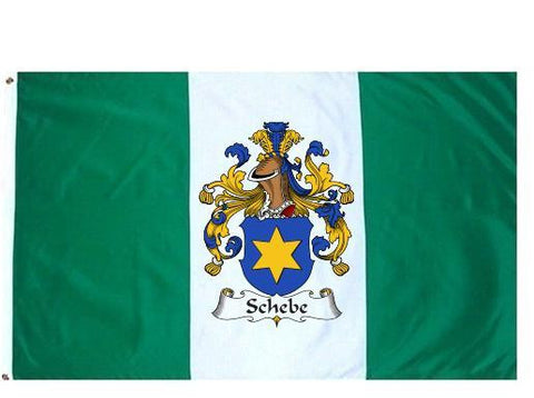 Schebe family crest coat of arms flag