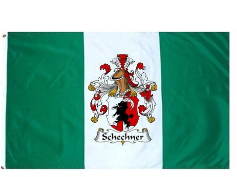Schechner family crest coat of arms flag