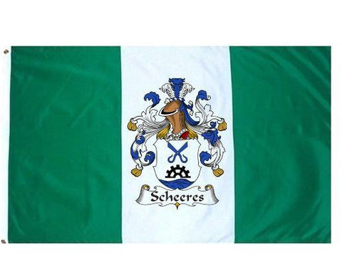 Scheeres family crest coat of arms flag