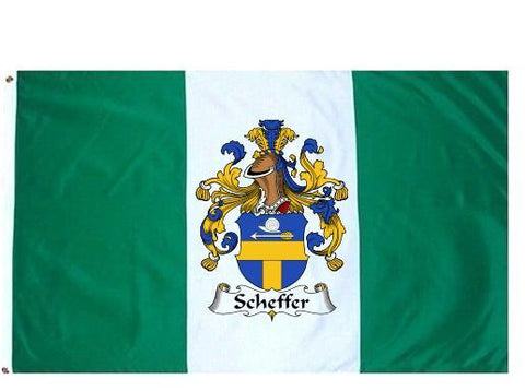 Scheffer family crest coat of arms flag
