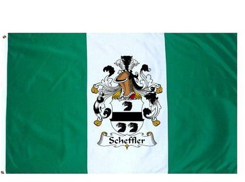 Scheffler family crest coat of arms flag