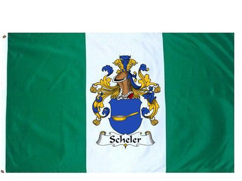 Scheler family crest coat of arms flag