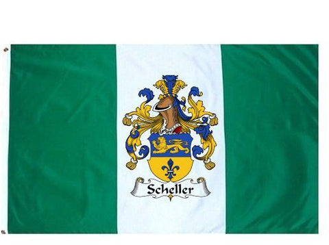 Scheller family crest coat of arms flag
