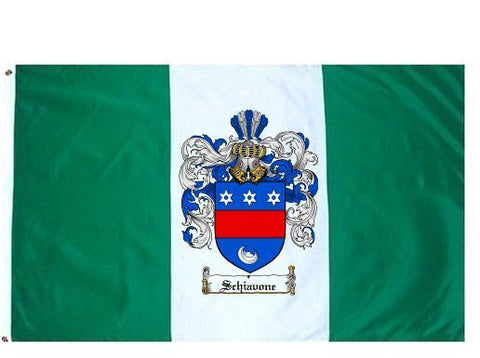 Schiavone family crest coat of arms flag