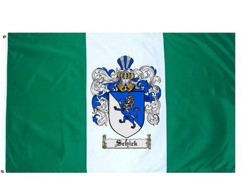 Schick family crest coat of arms flag