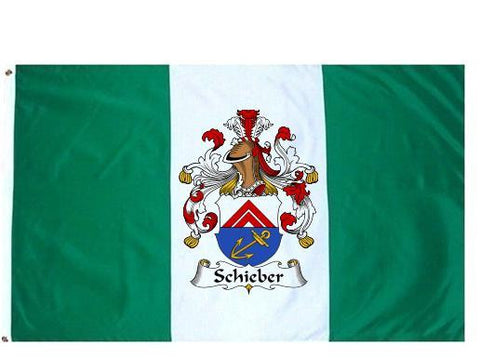 Schieber family crest coat of arms flag