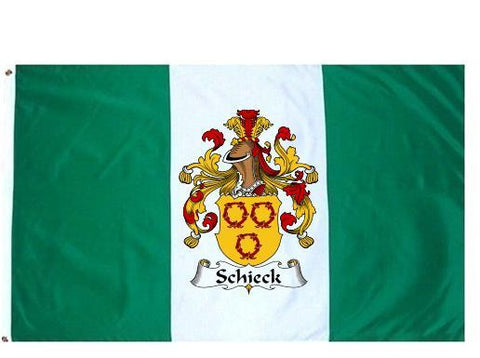 Schieck family crest coat of arms flag