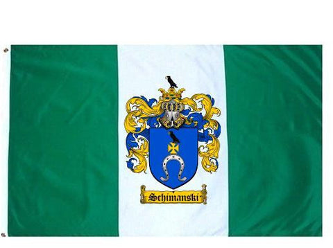 Schimanski family crest coat of arms flag