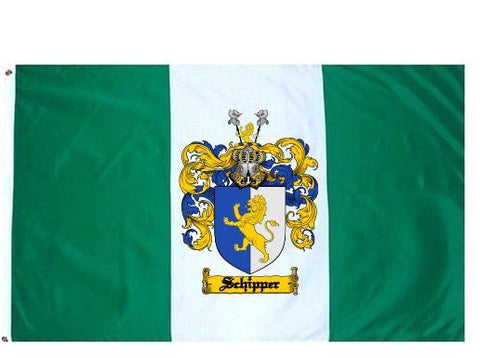 Schipper family crest coat of arms flag