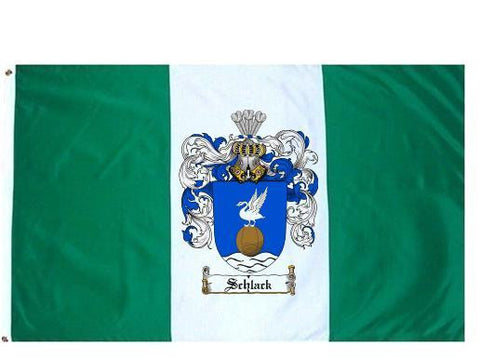 Schlack family crest coat of arms flag
