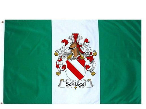Schlagel family crest coat of arms flag