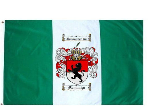 Schmahll family crest coat of arms flag