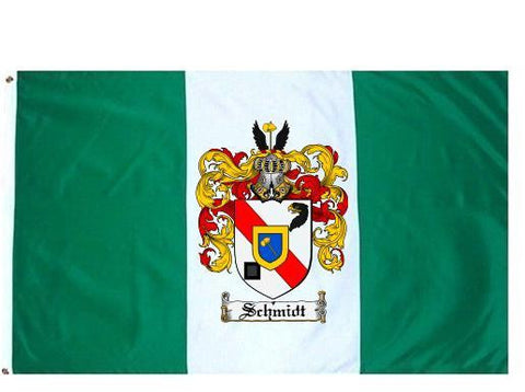 Schmidt family crest coat of arms flag