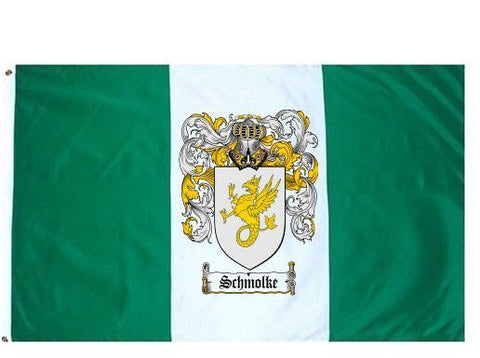Schmolke family crest coat of arms flag
