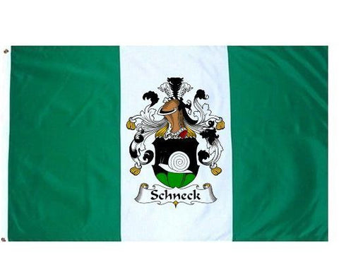 Schneck family crest coat of arms flag