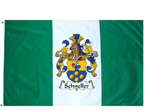 Schneller family crest coat of arms flag