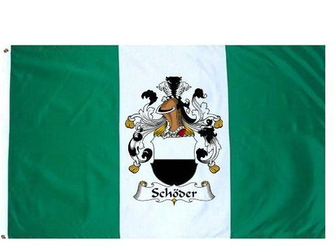 Schoder family crest coat of arms flag