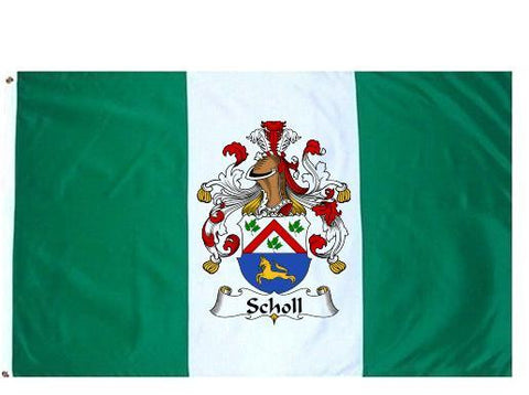 Scholl family crest coat of arms flag