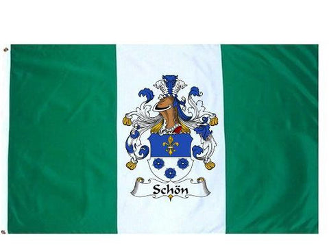 Schon family crest coat of arms flag