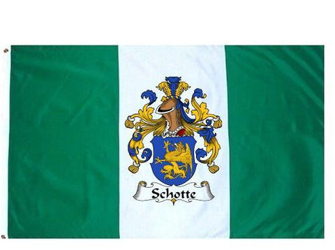 Schotte family crest coat of arms flag