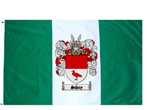 Schrey family crest coat of arms flag