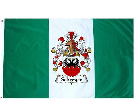 Schreyer family crest coat of arms flag